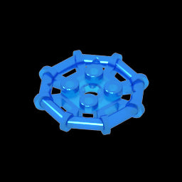 GDS-1075 - Plate Special 2 x 2 with Bar Frame Octagonal, Reinforced, Completely Round Studs
