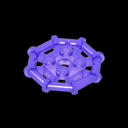 GDS-1075 - Plate Special 2 x 2 with Bar Frame Octagonal, Reinforced, Completely Round Studs