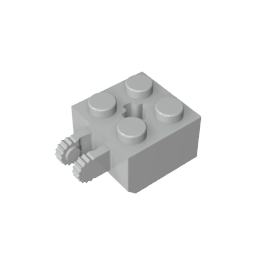 GDS-1085 - Hinge Brick 2 x 2 Locking with 2 Fingers Vertical and Axle Hole