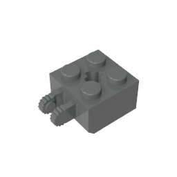 GDS-1085 - Hinge Brick 2 x 2 Locking with 2 Fingers Vertical and Axle Hole