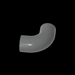 GDS-1114 - Brick Round 1 x 1 diameter Tube with 90 Degree Elbow (2 x 2 x 1) and Axle Holes (Crossholes) at each end