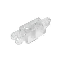 GDS-1119 - Hinge Brick 1 x 2 Locking with 1 Finger Vertical End and 2 Fingers Vertical End, 9 Teeth