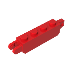 GDS-1120 - Hinge Brick 1 x 4 Locking with 1 Finger Vertical End and 2 Fingers Vertical End