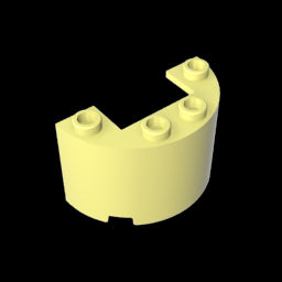 GDS-1127 - Cylinder Half 2 x 4 x 2 with 1 x 2 Cutout