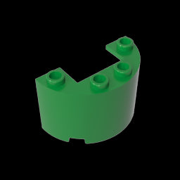 GDS-1127 - Cylinder Half 2 x 4 x 2 with 1 x 2 Cutout