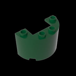 GDS-1127 - Cylinder Half 2 x 4 x 2 with 1 x 2 Cutout
