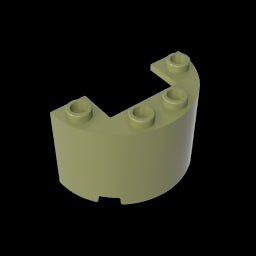GDS-1127 - Cylinder Half 2 x 4 x 2 with 1 x 2 Cutout