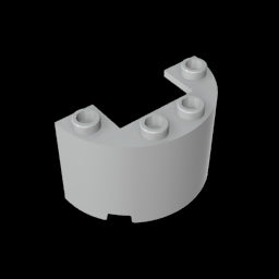 GDS-1127 - Cylinder Half 2 x 4 x 2 with 1 x 2 Cutout