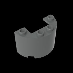 GDS-1127 - Cylinder Half 2 x 4 x 2 with 1 x 2 Cutout