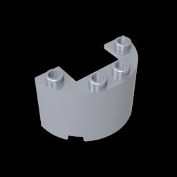 GDS-1127 - Cylinder Half 2 x 4 x 2 with 1 x 2 Cutout