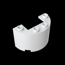 GDS-1127 - Cylinder Half 2 x 4 x 2 with 1 x 2 Cutout