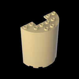 GDS-1137 - Cylinder Half 3 x 6 x 6 with 1 x 2 Cutout