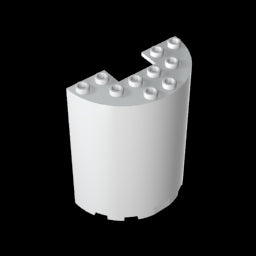 GDS-1137 - Cylinder Half 3 x 6 x 6 with 1 x 2 Cutout