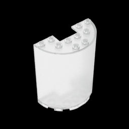 GDS-1137 - Cylinder Half 3 x 6 x 6 with 1 x 2 Cutout