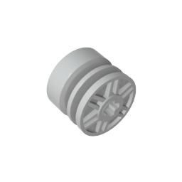 GDS-1158 - Wheel 18 x 14 with Axle Hole, Fake Bolts and Shallow Spokes