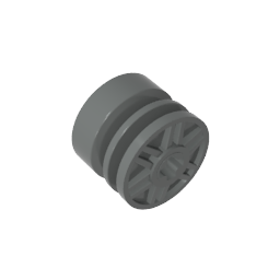GDS-1158 - Wheel 18 x 14 with Axle Hole, Fake Bolts and Shallow Spokes