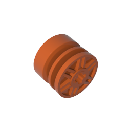GDS-1158 - Wheel 18 x 14 with Axle Hole, Fake Bolts and Shallow Spokes