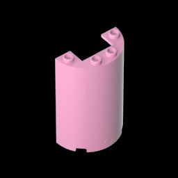 GDS-1164 - Cylinder Half 2 x 4 x 5 with 1 x 2 cutout