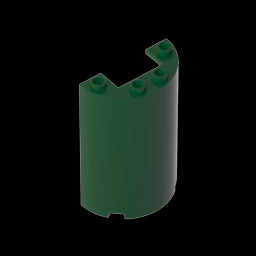 GDS-1164 - Cylinder Half 2 x 4 x 5 with 1 x 2 cutout