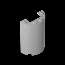 GDS-1164 - Cylinder Half 2 x 4 x 5 with 1 x 2 cutout