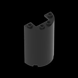 GDS-1164 - Cylinder Half 2 x 4 x 5 with 1 x 2 cutout