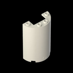 GDS-1164 - Cylinder Half 2 x 4 x 5 with 1 x 2 cutout