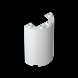 GDS-1164 - Cylinder Half 2 x 4 x 5 with 1 x 2 cutout