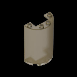 GDS-1164 - Cylinder Half 2 x 4 x 5 with 1 x 2 cutout