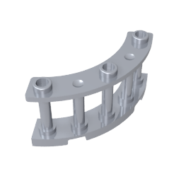 GDS-1166 - Fence Spindled 4 x 4 x 2 Quarter Round with 3 Studs