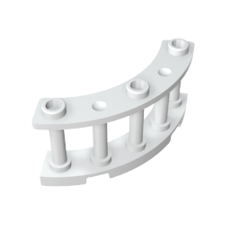GDS-1166 - Fence Spindled 4 x 4 x 2 Quarter Round with 3 Studs