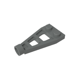 GDS-1180 - Plate Special 1 x 2 with Long Stud Receptacle (Space Wing)
