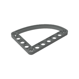 GDS-1181 - Technic Beam 5 x 7 L-Shape with Quarter Ellipse Thin