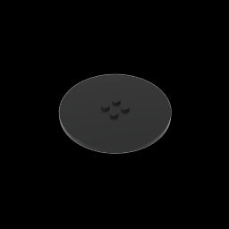 GDS-1187 - Plate Special Round 8 x 8 with 2 x 2 Center Studs without Groove