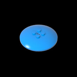 GDS-1188 - Dish 6 x 6 Inverted (Radar) with Hollow Studs