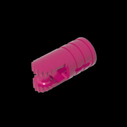 GDS-1219 - Hinge Cylinder 1 x 2 Locking with 2 Click Fingers and Axle Hole, 9 Teeth