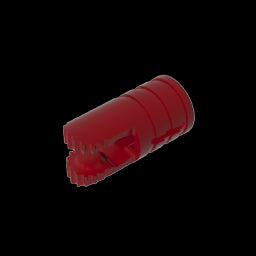 GDS-1219 - Hinge Cylinder 1 x 2 Locking with 2 Click Fingers and Axle Hole, 9 Teeth