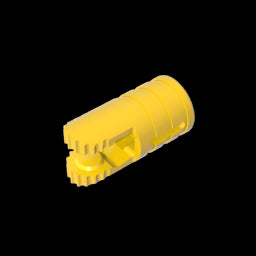 GDS-1219 - Hinge Cylinder 1 x 2 Locking with 2 Click Fingers and Axle Hole, 9 Teeth