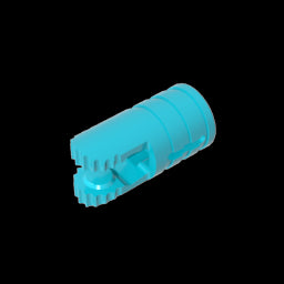 GDS-1219 - Hinge Cylinder 1 x 2 Locking with 2 Click Fingers and Axle Hole, 9 Teeth