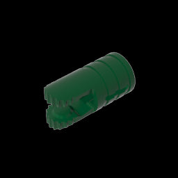 GDS-1219 - Hinge Cylinder 1 x 2 Locking with 2 Click Fingers and Axle Hole, 9 Teeth