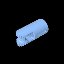 GDS-1219 - Hinge Cylinder 1 x 2 Locking with 2 Click Fingers and Axle Hole, 9 Teeth