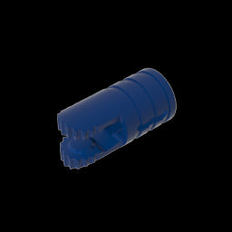 GDS-1219 - Hinge Cylinder 1 x 2 Locking with 2 Click Fingers and Axle Hole, 9 Teeth