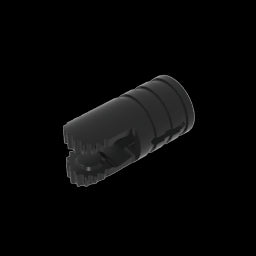 GDS-1219 - Hinge Cylinder 1 x 2 Locking with 2 Click Fingers and Axle Hole, 9 Teeth