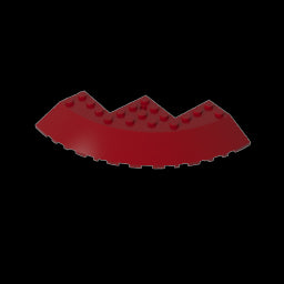 GDS-1223 - Brick Round Corner 10 x 10 with Slope 33 Degrees Edge, Axle Hole, Facet Cutout