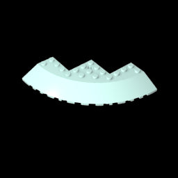GDS-1223 - Brick Round Corner 10 x 10 with Slope 33 Degrees Edge, Axle Hole, Facet Cutout
