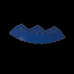 GDS-1223 - Brick Round Corner 10 x 10 with Slope 33 Degrees Edge, Axle Hole, Facet Cutout