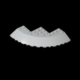 GDS-1223 - Brick Round Corner 10 x 10 with Slope 33 Degrees Edge, Axle Hole, Facet Cutout