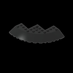 GDS-1223 - Brick Round Corner 10 x 10 with Slope 33 Degrees Edge, Axle Hole, Facet Cutout