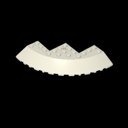 GDS-1223 - Brick Round Corner 10 x 10 with Slope 33 Degrees Edge, Axle Hole, Facet Cutout