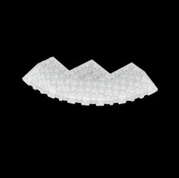 GDS-1223 - Brick Round Corner 10 x 10 with Slope 33 Degrees Edge, Axle Hole, Facet Cutout