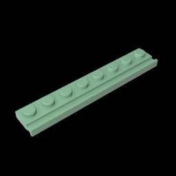 GDS-1235 - Plate Special 1 x 8 with Door Rail